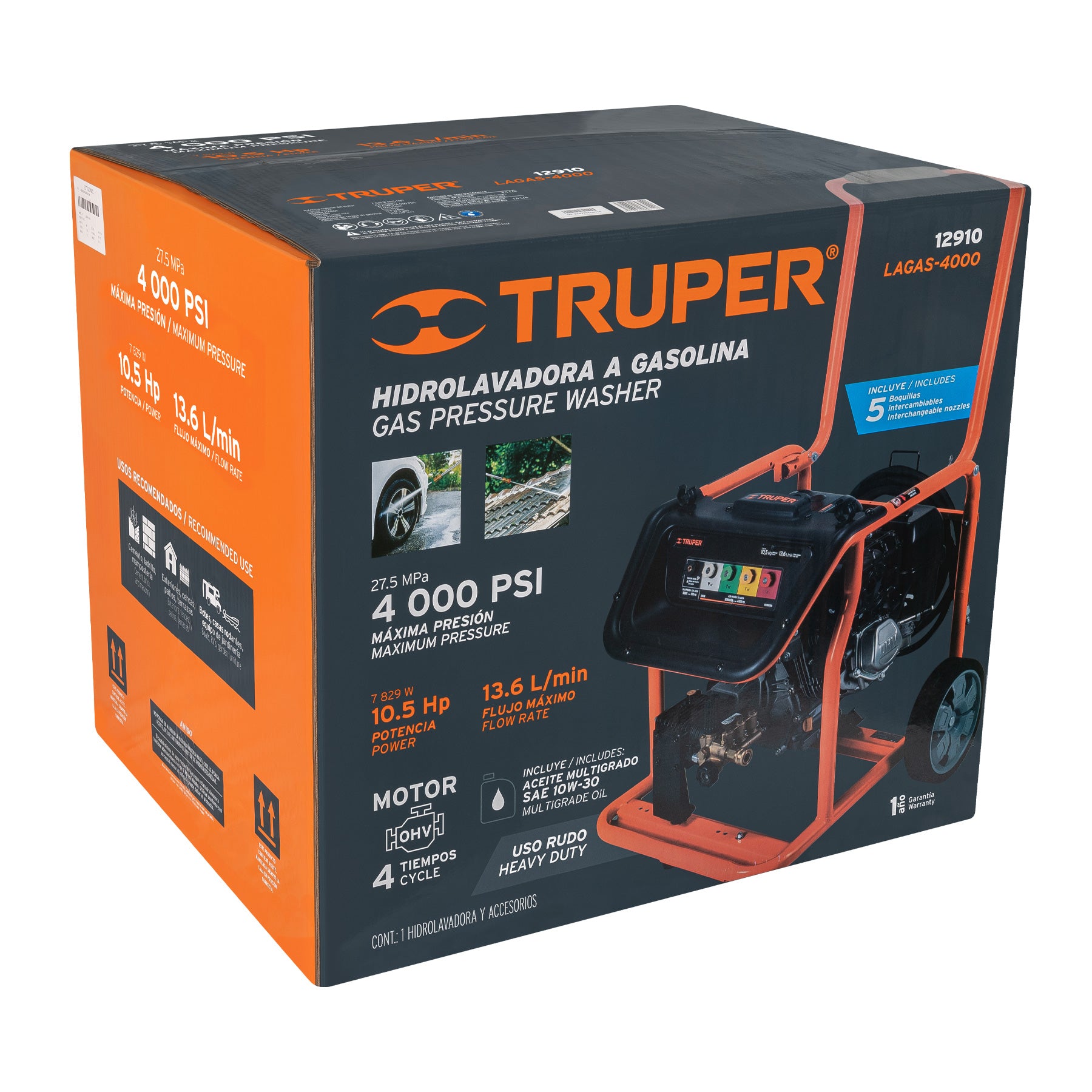 LAGAS-4000 Hidrolavadora Con Motor A Gasolina 4000 Psi - Ferrenacional