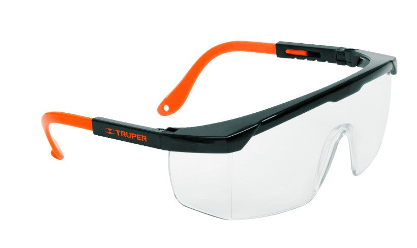 Truper LEN-2000 Lentes de seguridad ajustables, mica transparente, Classic