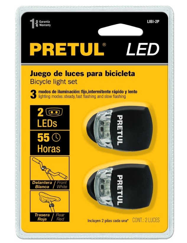 Pretul LIBI-2P Linternas de silicon para bicicleta, 2 piezas, Pretul