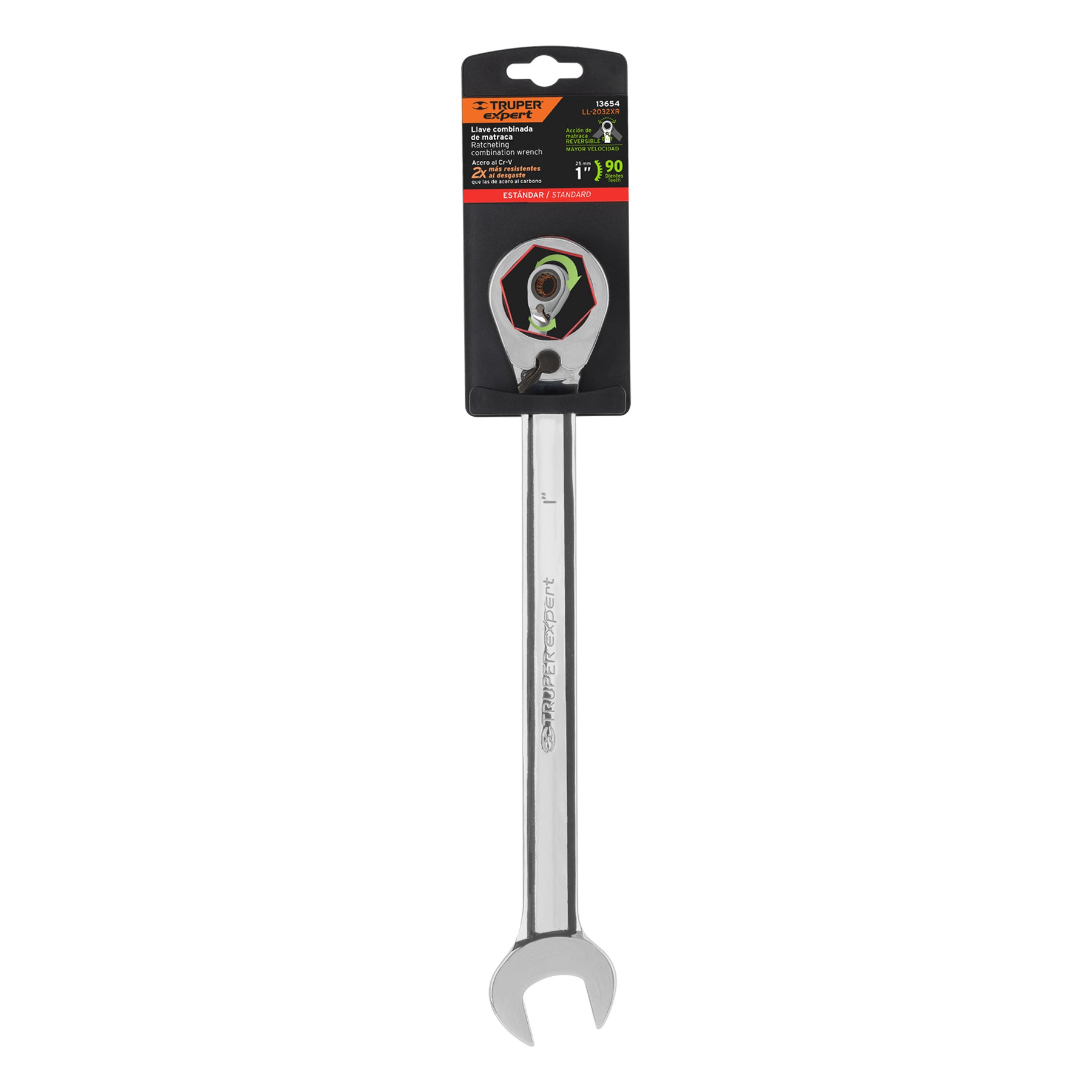 Expert LL-2032XR Llave combinada matraca reversible 1' x 332 mm largo