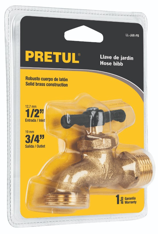 Pretul LL-JAR-PB Llave de nariz para jardín, 1/2' en blister, Pretul