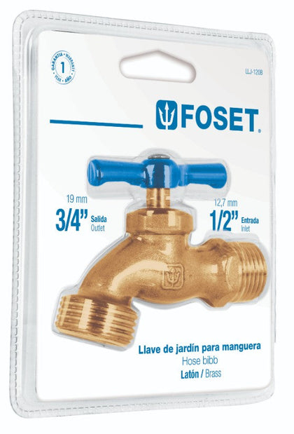 Foset LLJ-120B Llave de nariz para jardin, 1/2', blister, Foset