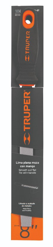 Truper LPM-8T -Lima plana muza 8' con mango doble inyección