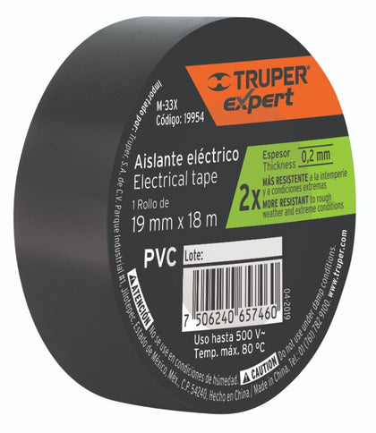 Expert M-33X Cinta de aislar 19mm x 18m Truper Expert