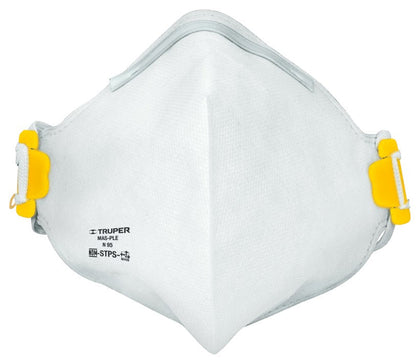 Truper MAS-PLE Respirador plegable N95, para polvos y partículas, 1 pieza
