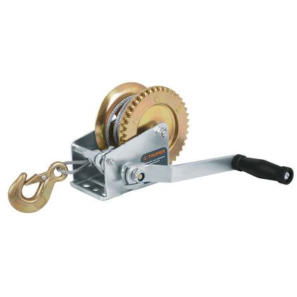 Truper MAW-54C Malacate con manivela, 650 kg, con cable