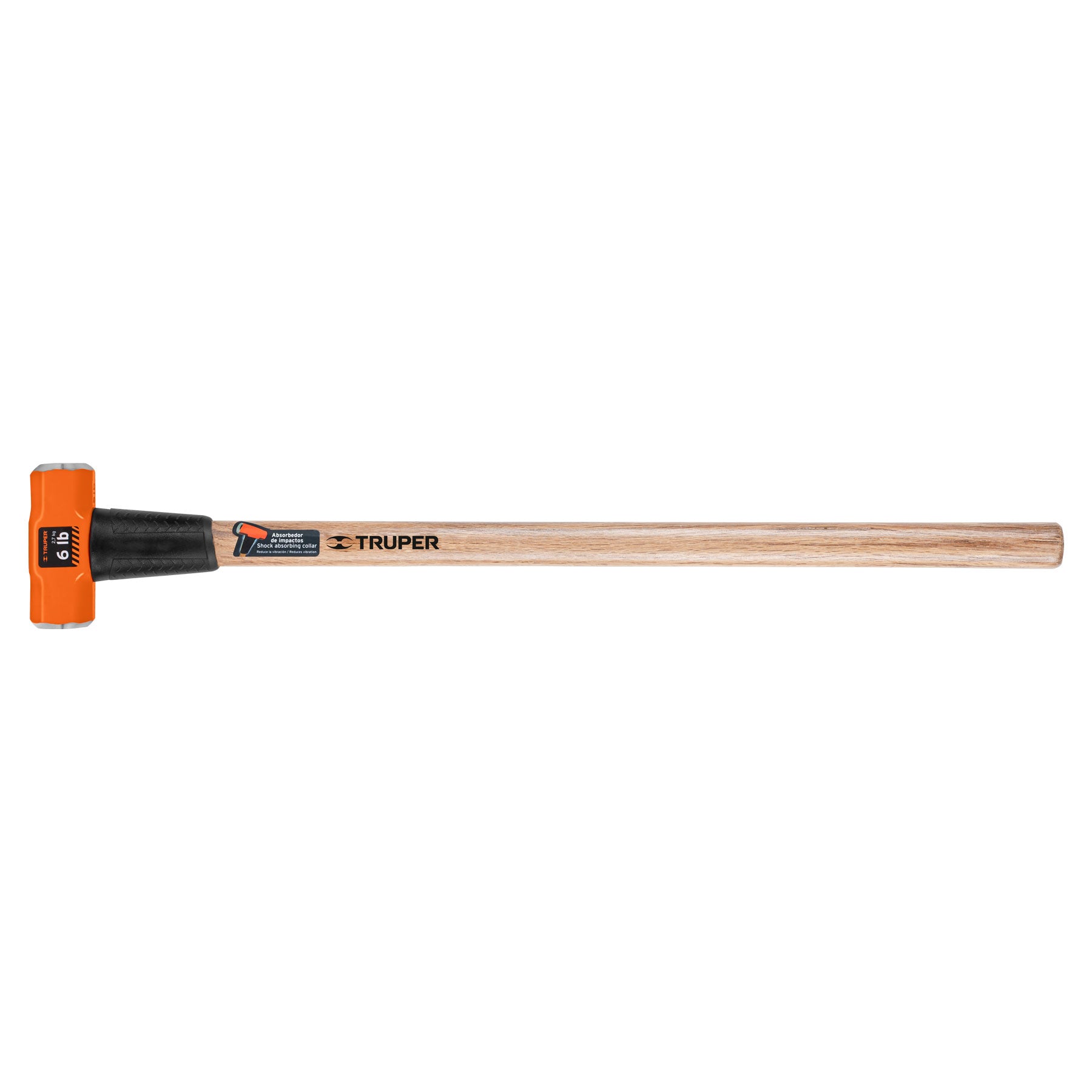 Truper MD-6M Marro octagonal 6 lb, mango de madera 36'