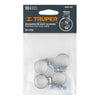 Truper MINI-6B Abrazadera mini-6 de acero inoxidable, blister con 4 pzas