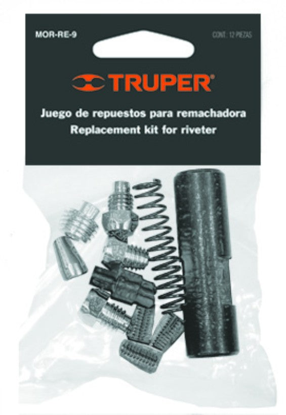 Truper MOR-RE-9 Kit de refacciones y mordazas para remachadora RE-9