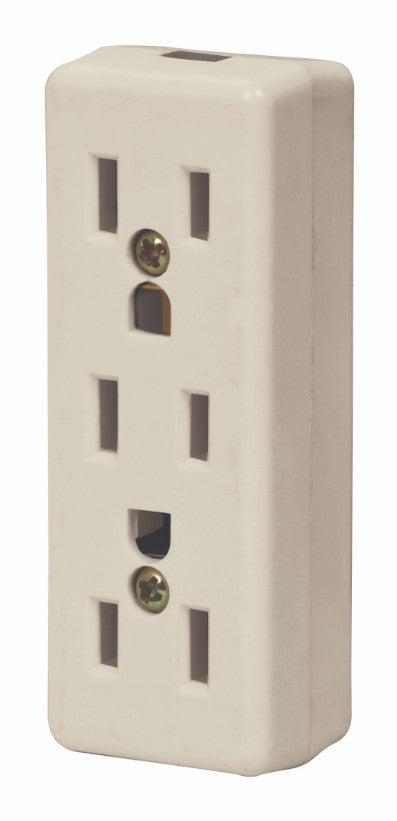 Volteck MULEX-3 Multicontacto triple para extensión, 2 polos + tierra