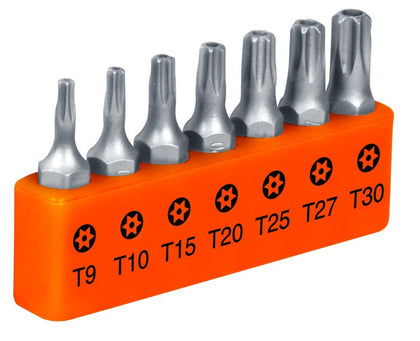 Expert P7-15TS Juego de puntas Torx con seguro, 1', 7 piezas, Expert