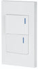 Volteck PA-APDO15-EB Placa armada 2 interruptores, 1.5 módulos, Española, blanco