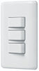 Volteck PA-APTR-B Placa armada con 3 interruptores sencillos, Volteck Basic