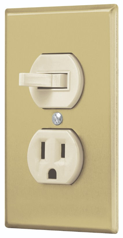 Volteck PA-COAP-SA Placa armada interruptor y contacto, línea Standard, alumini