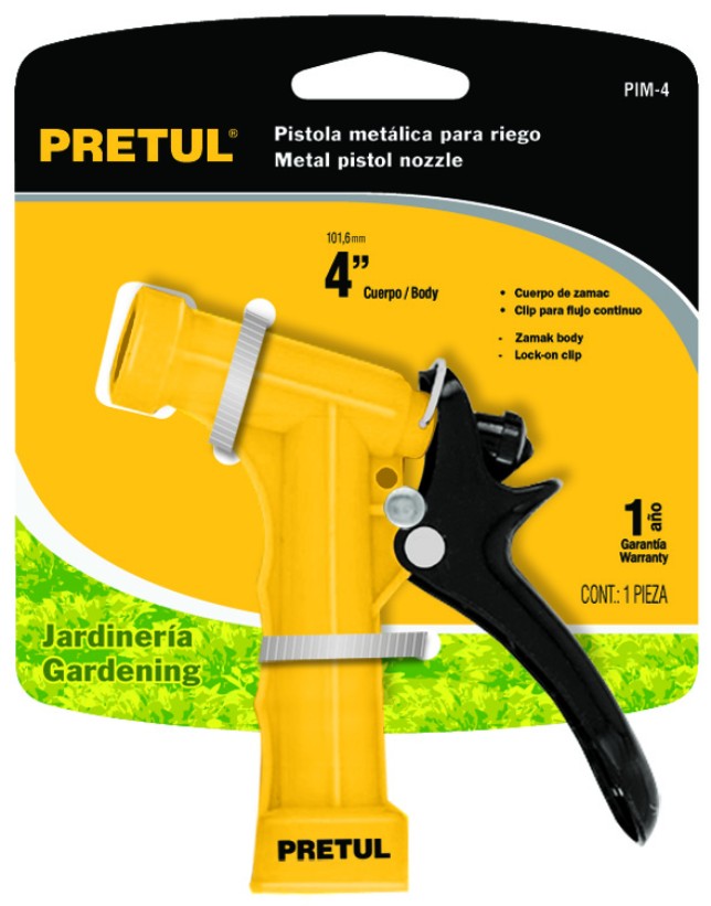 Pretul PIM-4P Pistola plástica p/riego, 4', Pretul