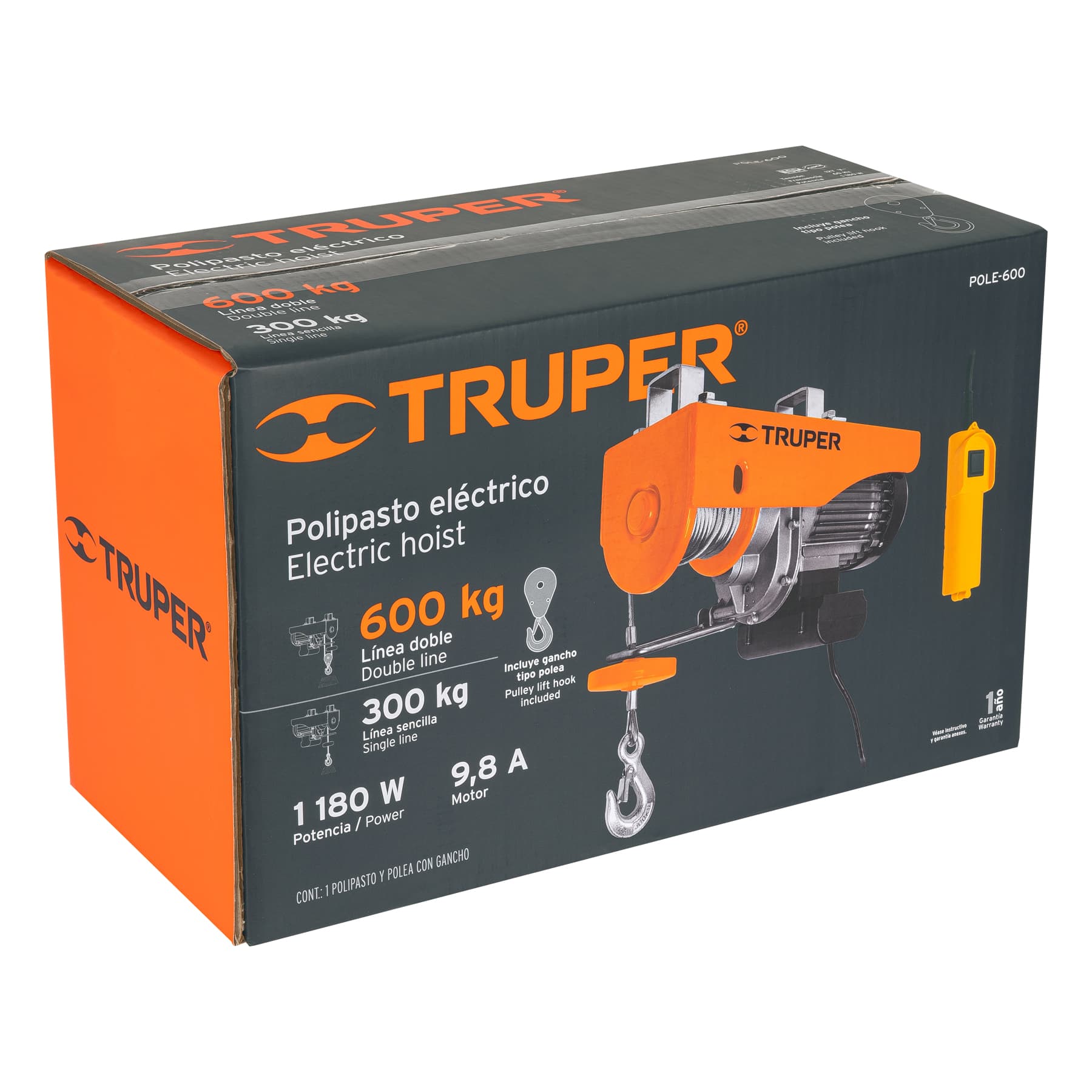 Truper POLE-600 Polipasto eléctrico, 600 kg
