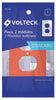 Volteck PPDO-TAS Placa para contacto dúplex tierra aislada, línea estándar
