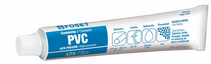 Foset PPVCA-50 Cemento azul para PVC, hasta 12', tubo 50 g