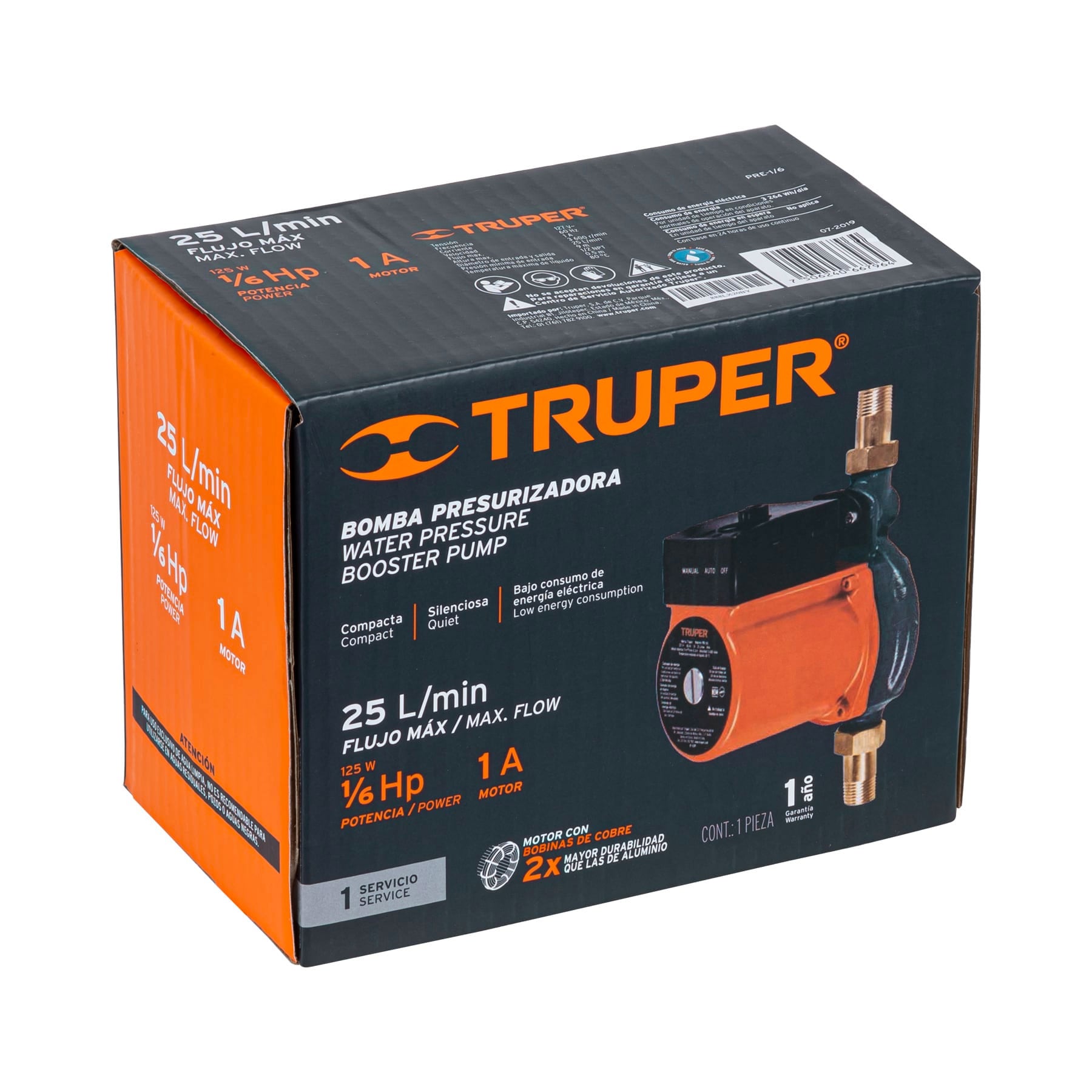 Truper PRE-1/6 Bomba presurizadora 1/6 HP