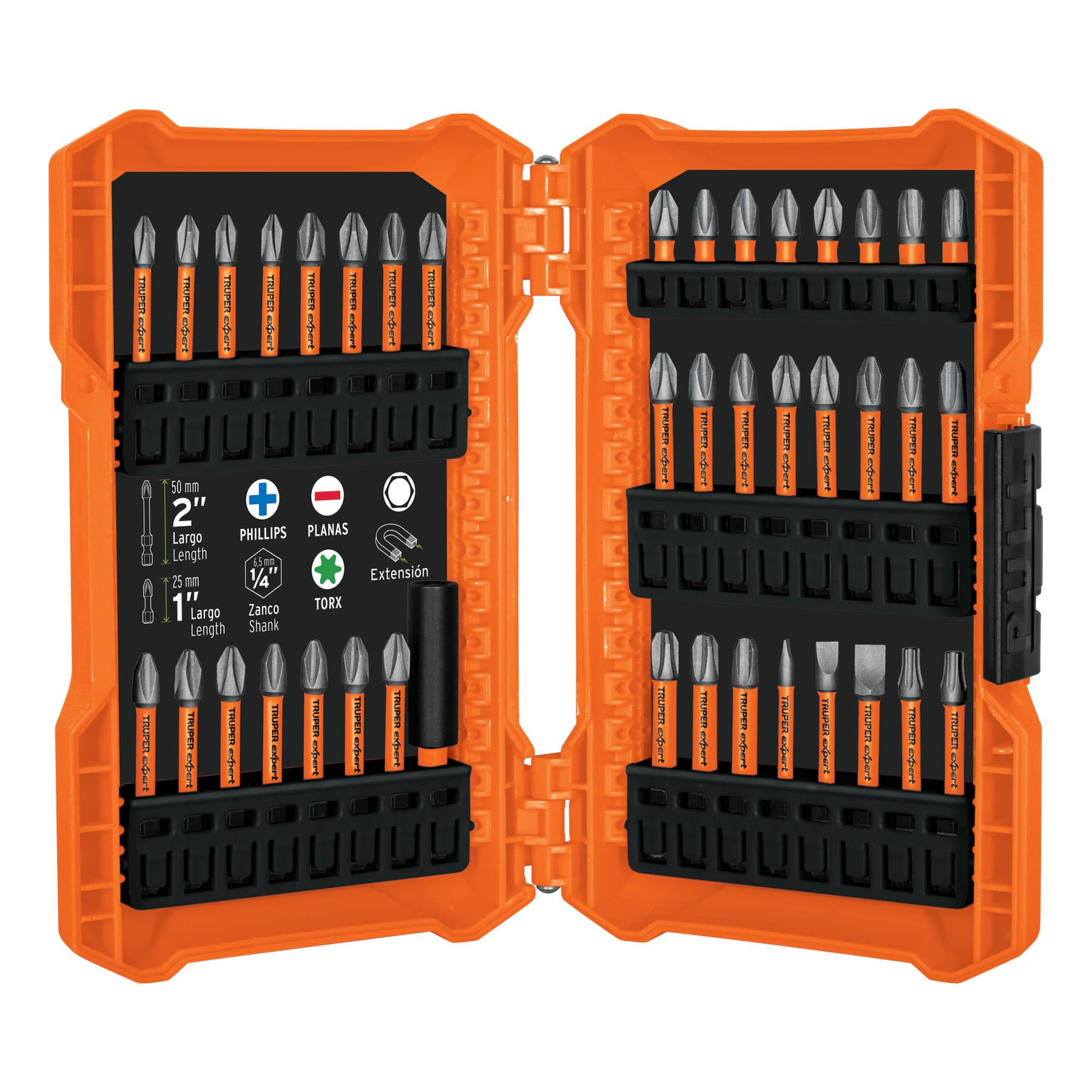 Expert PUN-40IX Juego de 40 puntas de impacto mixtas largos 1' y 2'