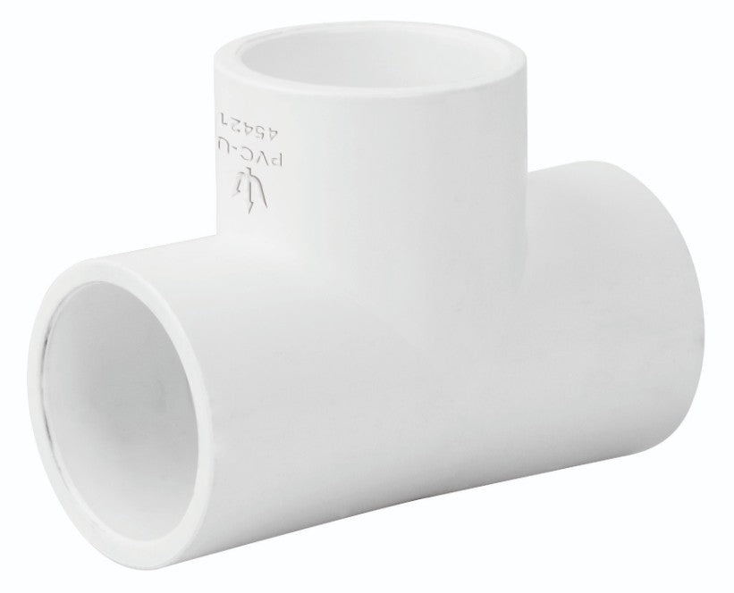 Foset PVC-762 Tee sencilla de PVC, 3/4'