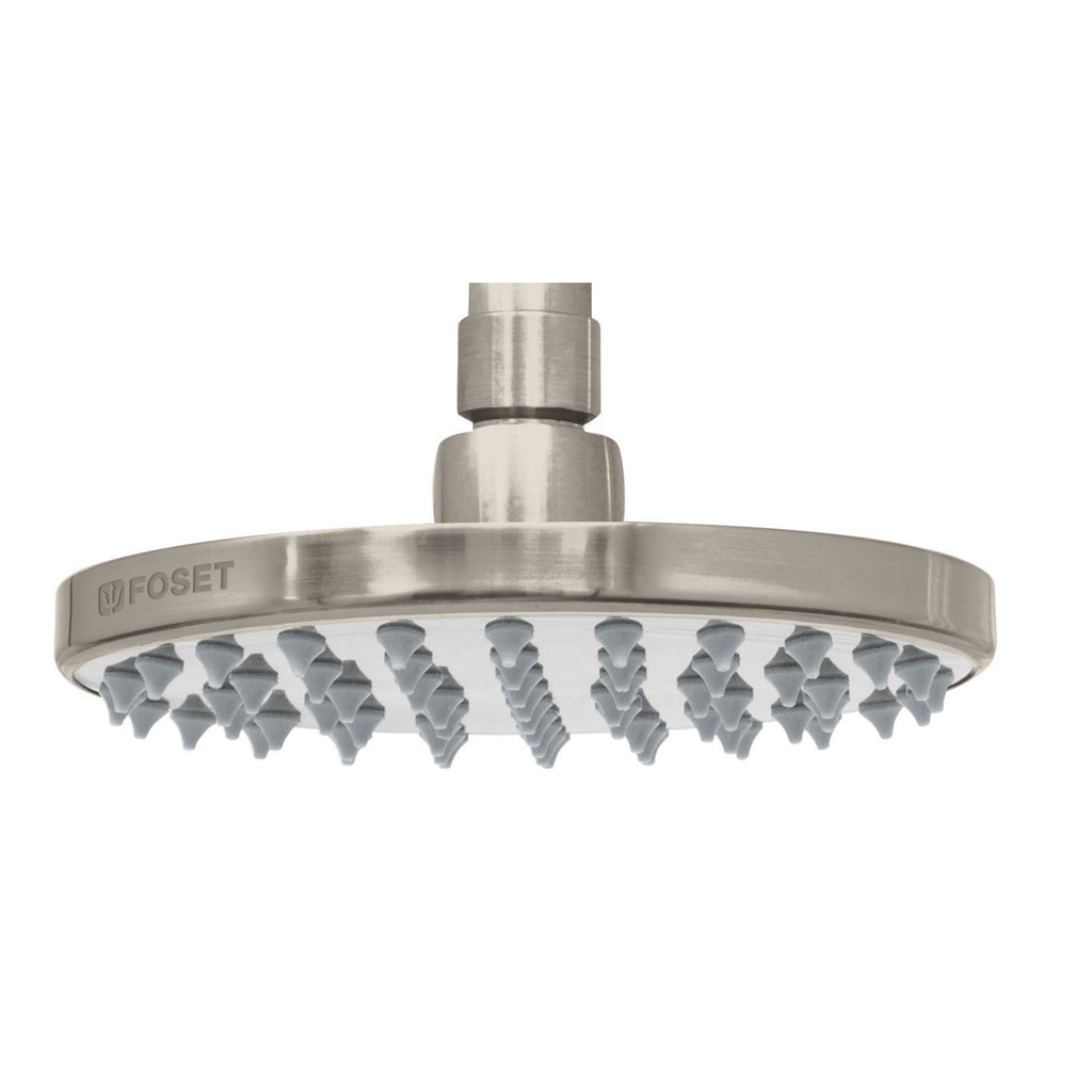 Foset R-206SN Regadera de latón, 6', sin brazo, satinado, Element