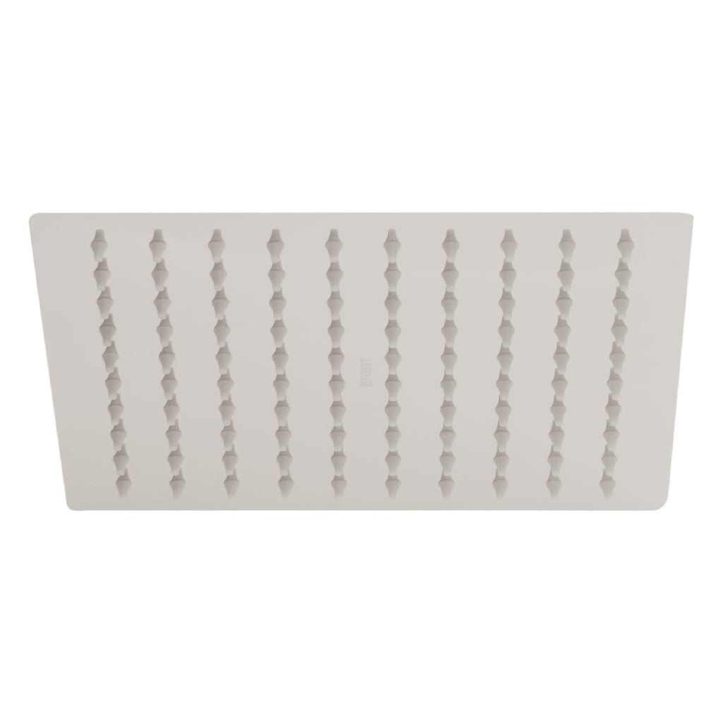 Foset R-308SN Regadera satín 8' plato cuadrado delgado sin brazo, Riviera