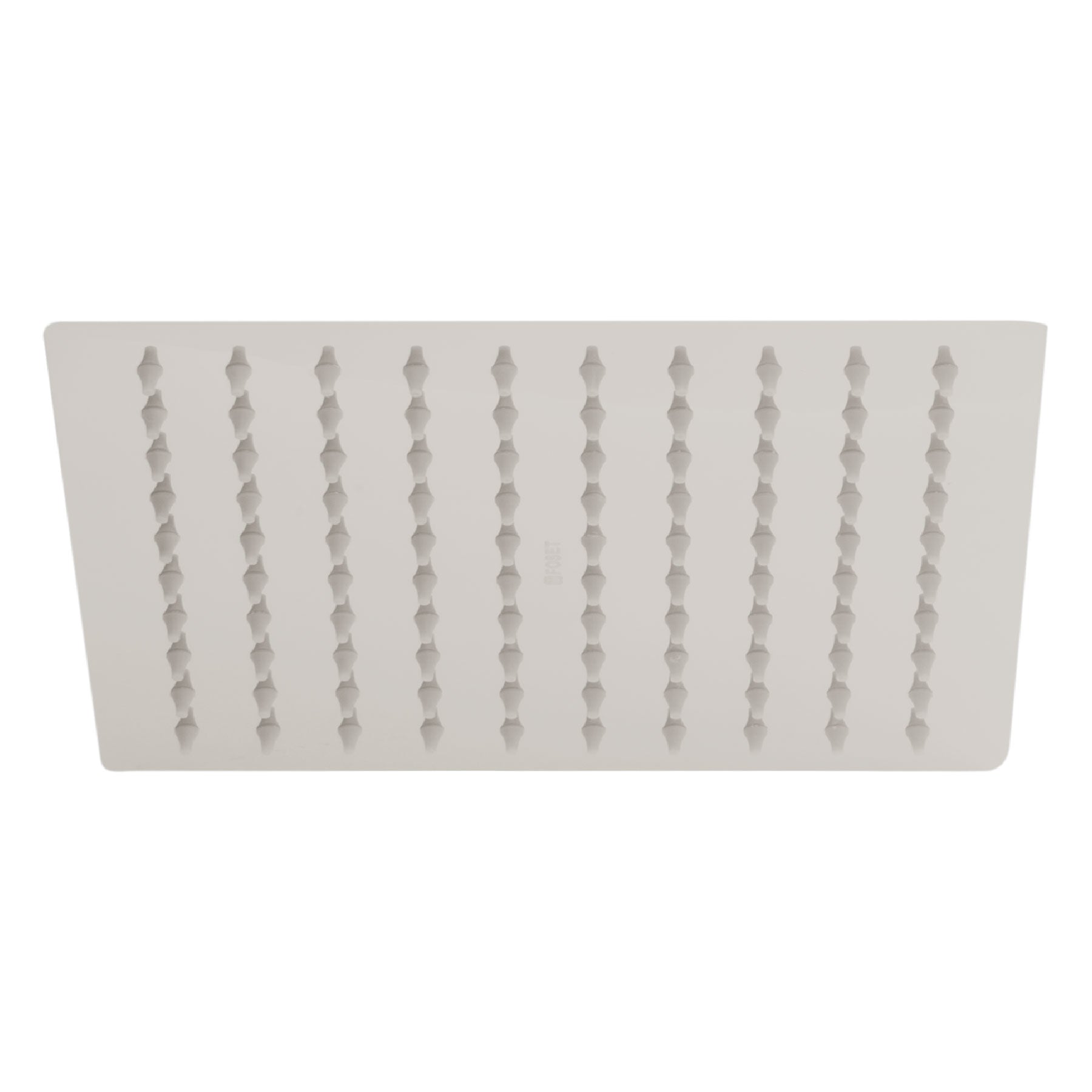 Foset R-308SN Regadera satín 8' plato cuadrado delgado sin brazo, Riviera