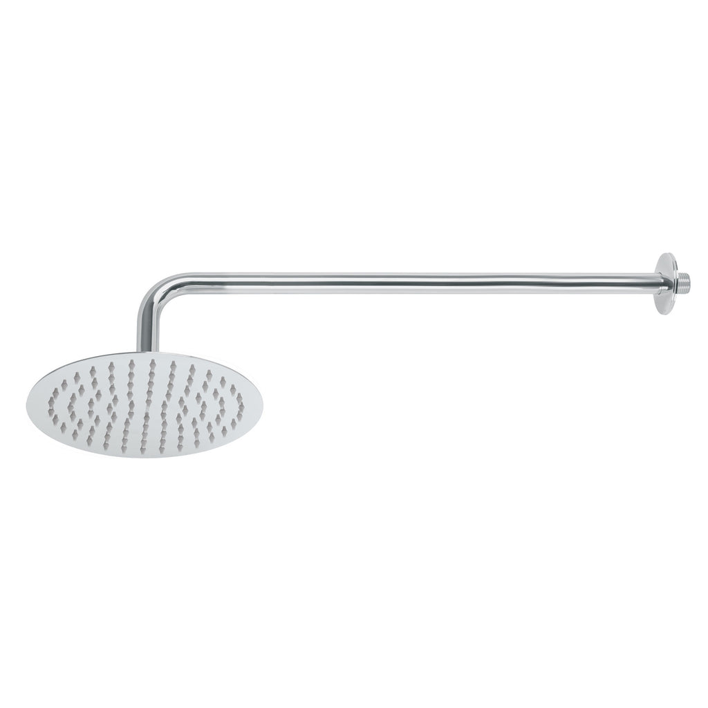 Foset R-309 Regadera redonda, acero inoxidable, 8', cromada, Riviera