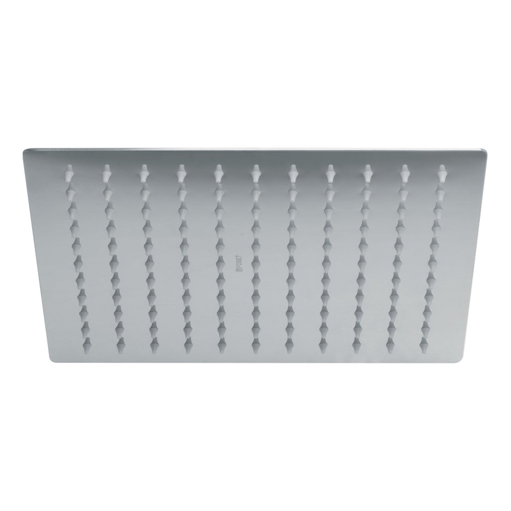 Foset R-310S Regadera cromo 10' plato cuadrado delgado sin brazo, Rivie