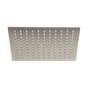 Foset R-310SN Regadera satín 10' plato cuadrado delgado sin brazo, Riviera
