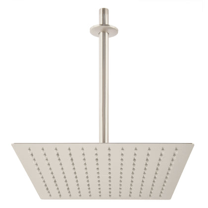 Foset R-312N Regadera acero inoxidable, 12', con brazo, satinado, Riviera