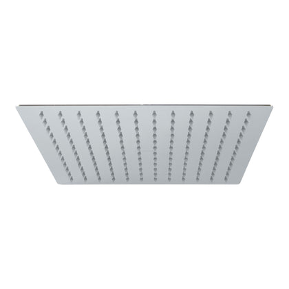 Foset R-312S Regadera cromo 12' plato cuadrado delgado sin brazo