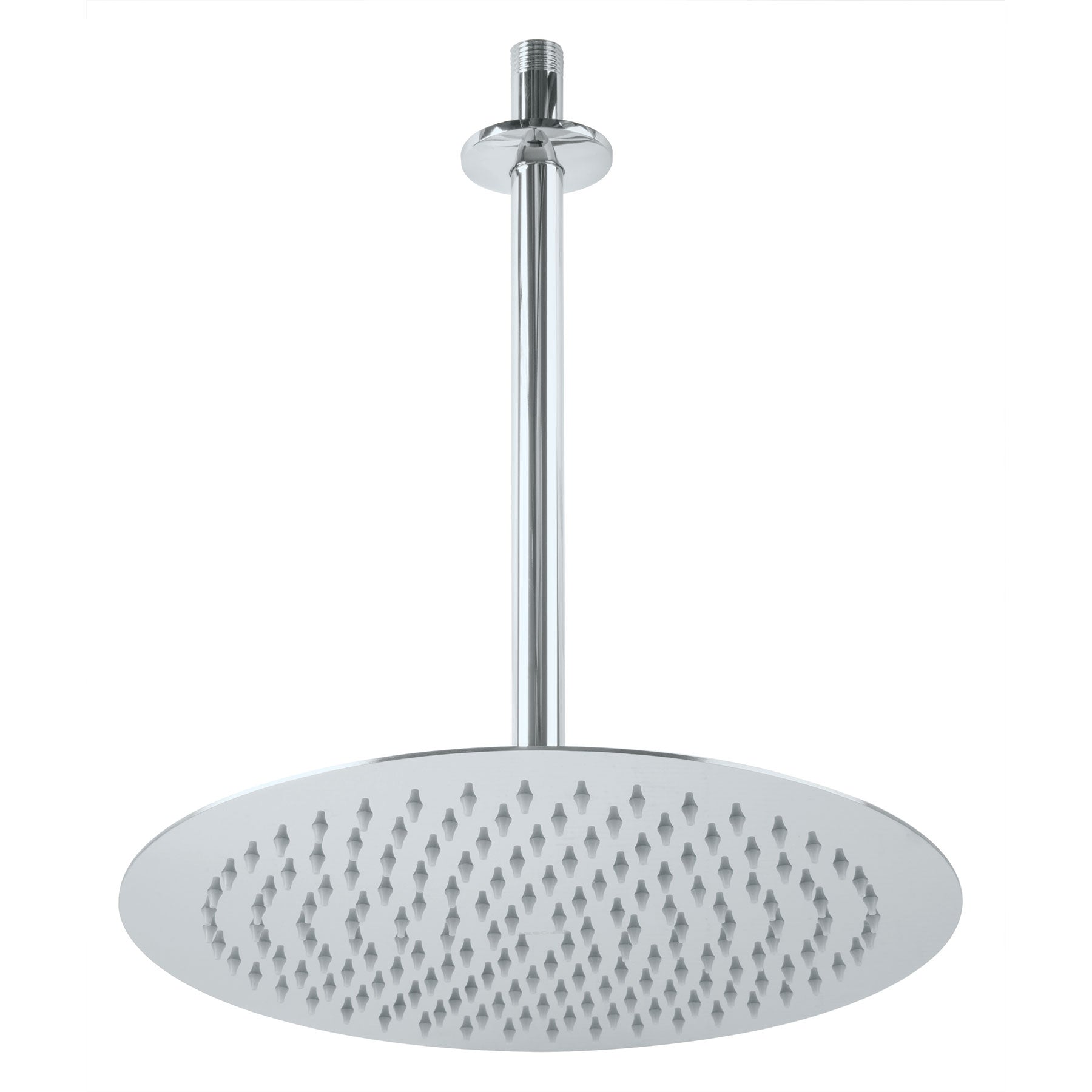 Foset R-313 Regadera cromo 12' plato redondo delgado con brazo, Riviera
