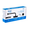 Foset R-414M Regadera cuadrada 6', acero inox, con brazo, negro, Túbig