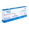 Foset R-415N Regadera cuadrada 8', acero inox, con brazo, satín, Túbig