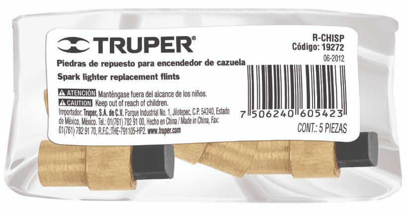 Truper R-CHISP Repuesto de piedras sinterizadas para encendedor CHISP