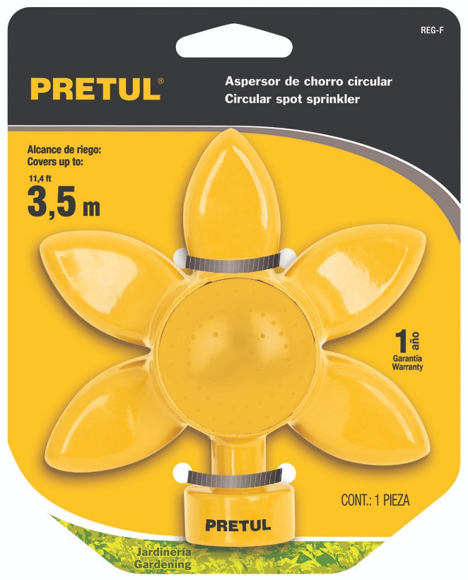 Pretul REG-F Regadera circular con flor, Pretul