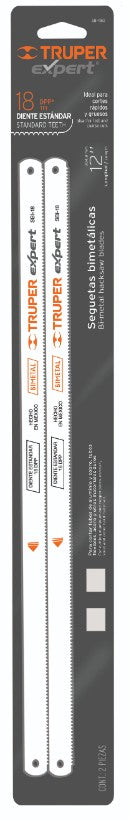Expert SBI-18/2 Seguetas bimetálicas para arco, 18 DPP, blister con 2 piezas