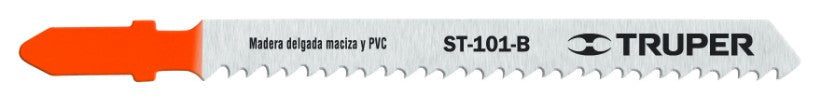 Truper ST-101-B Segueta caladora,cortes rectos madera,zanco t,10dpp,5 pzas