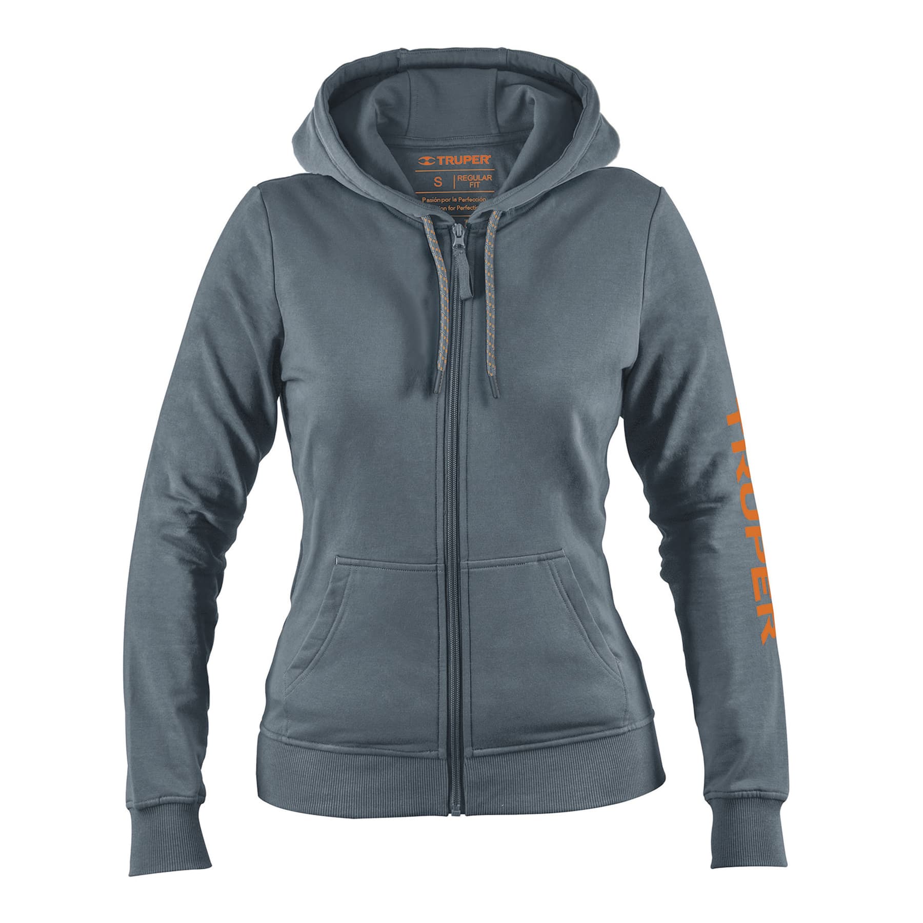 Truper SUD-GD-M Sudadera gris para dama, talla M