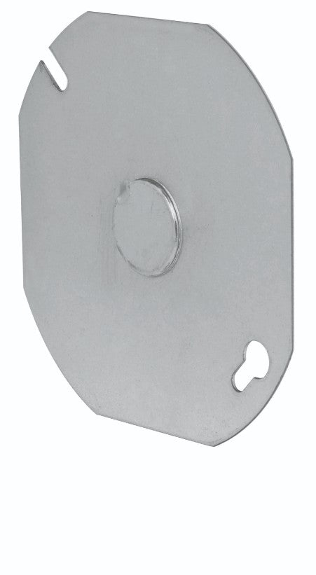 Volteck TACH-4x4O Tapa de acero para caja octagonal 4x4'