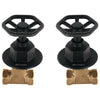 Foset TBE-061M Juego manerales redondos, roscables p/regadera, negro