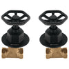 Foset TBE-061M Juego manerales redondos, roscables p/regadera, negro