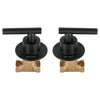 Foset TBE-062M Juego manerales palanca, roscables p/regadera, negro