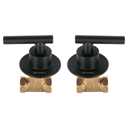 Foset TBE-062M Juego manerales palanca, roscables p/regadera, negro