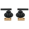 Foset TBE-662M Juego manerales palanca, soldables p/regadera, negro