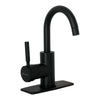 Foset TBM-45M Monomando corto para lavabo, negro mate, Foset Tubig