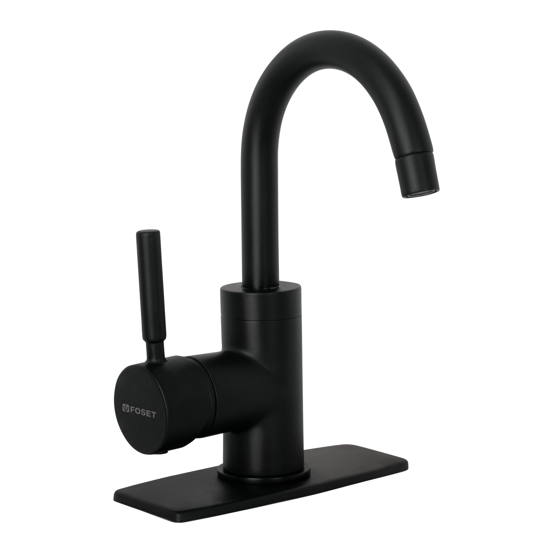 Foset TBM-45M Monomando corto para lavabo, negro mate, Foset Tubig