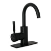 Foset TBM-45M Monomando corto para lavabo, negro mate, Foset Tubig